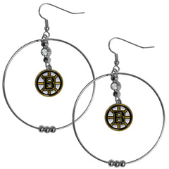 Boston Bruins® 2 Inch Hoop Earrings - Siskiyou Buckle