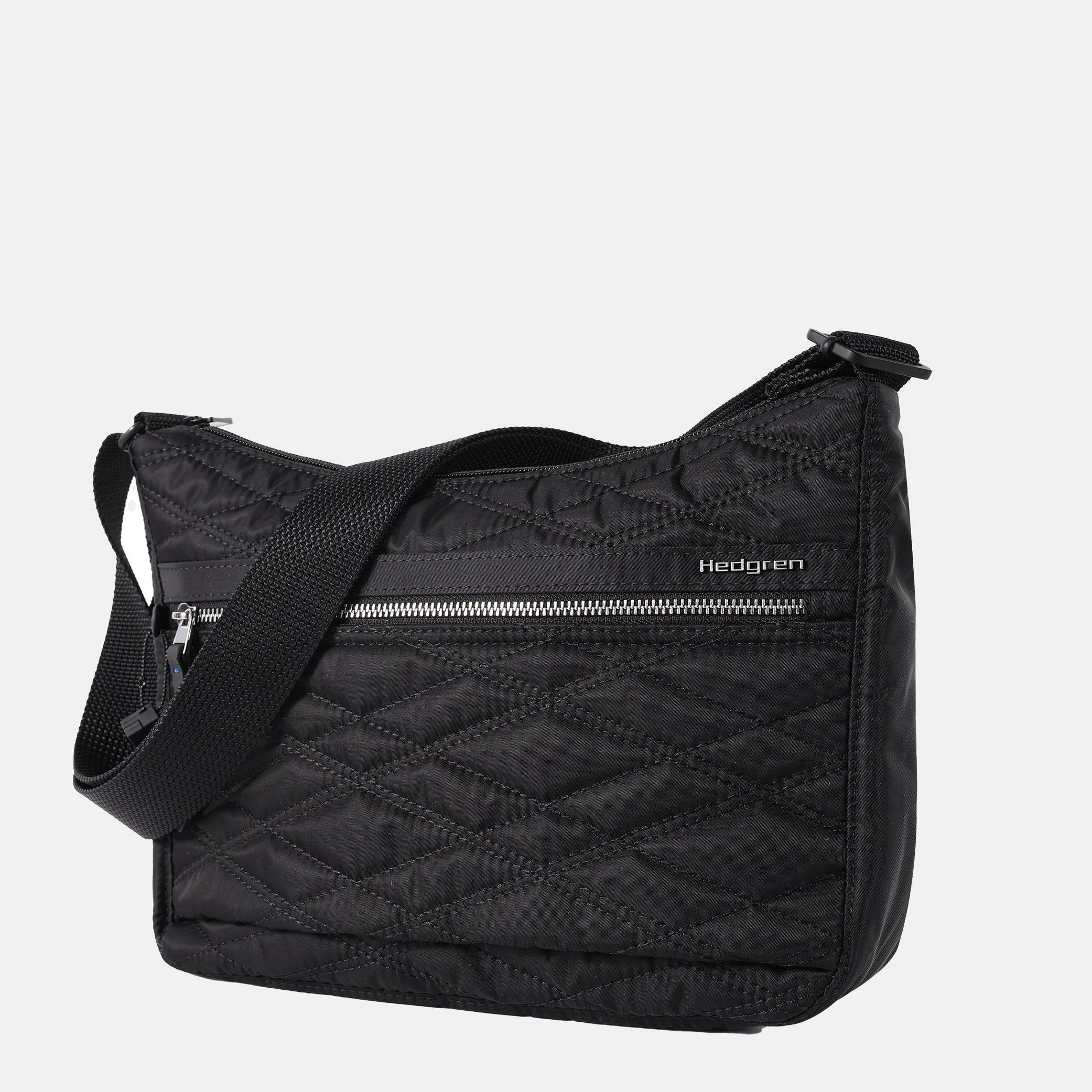 Hedgren Quilted Harper's RFID Shoulder Bag Black Diamond