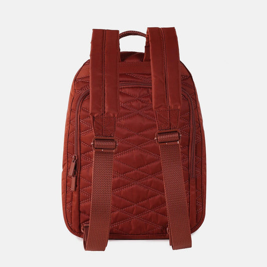 Hedgren Quilted Vogue Large RFID Backpack Brandy Brown