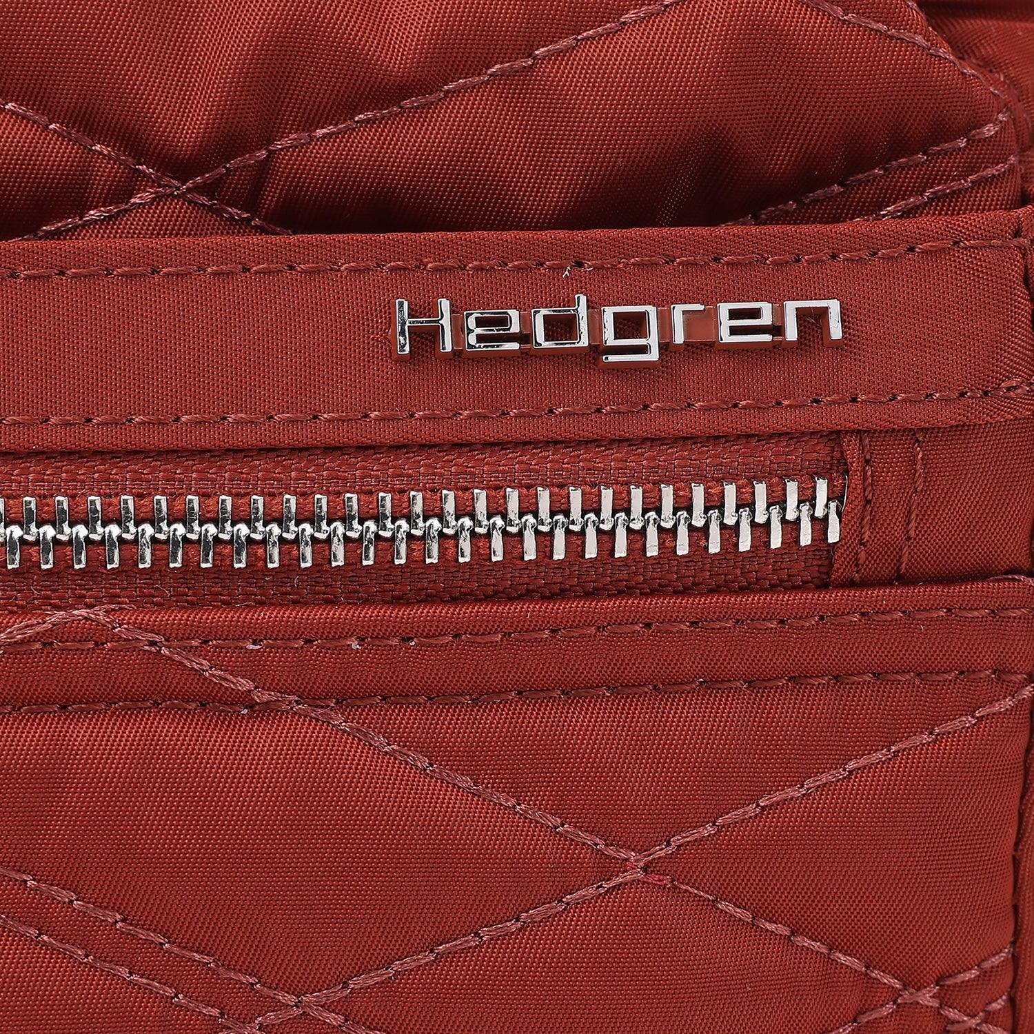 Hedgren Quilted Eye RFID Shoulder Bag Brandy Brown