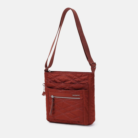 Hedgren Quilted Orva RFID Shoulder Bag Brandy Brown