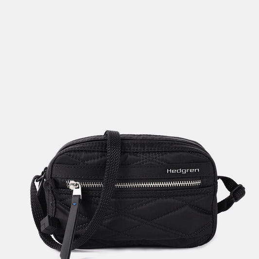 Hedgren Quilted Maia Mini RFID Crossbody Black Diamond