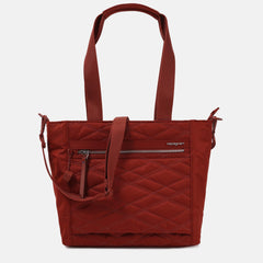 Hedgren Quilted Zoe Medium RFID Tote Brandy Brown