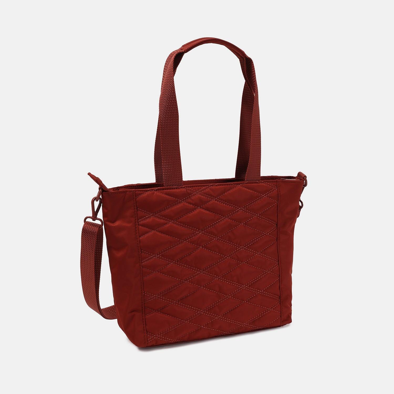 Hedgren Quilted Zoe Medium RFID Tote Brandy Brown