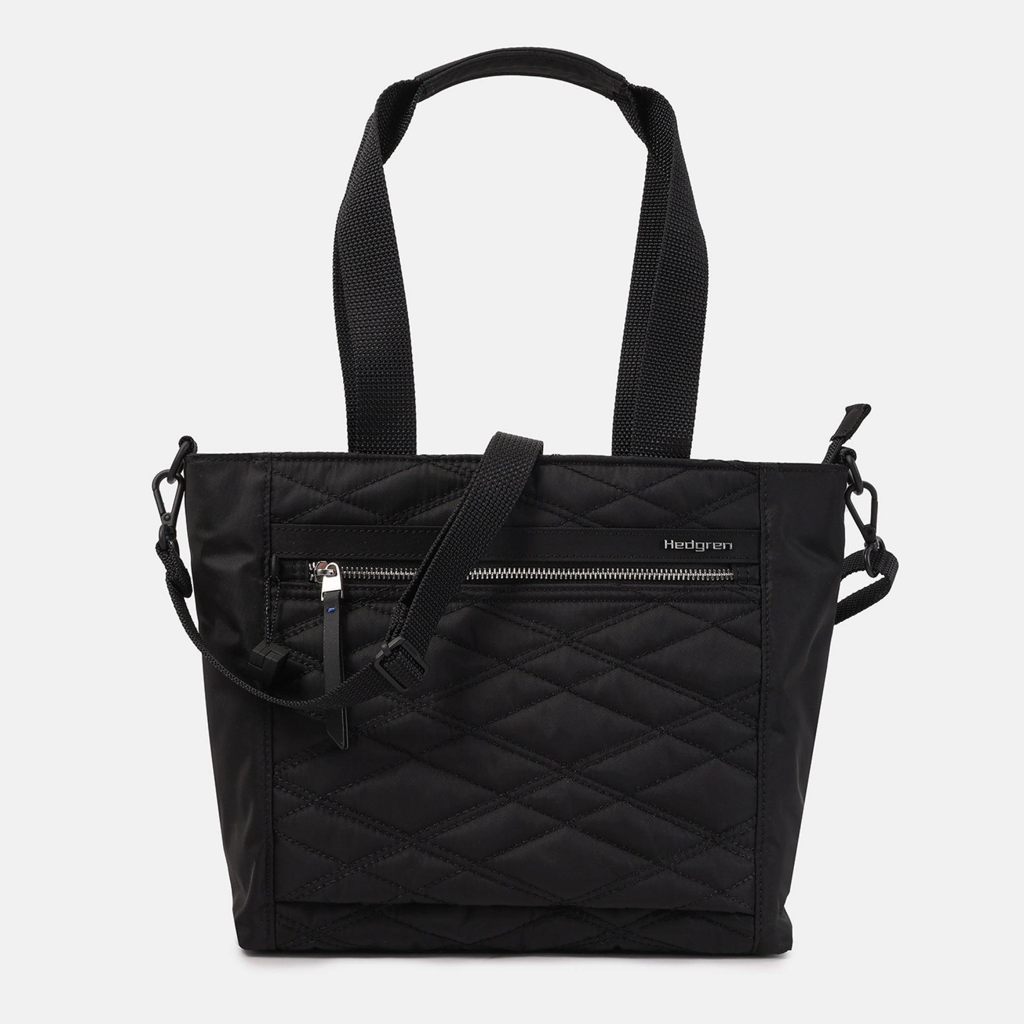 Hedgren Quilted Zoe Medium RFID Tote Black Diamond