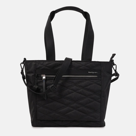 Hedgren Quilted Zoe Medium RFID Tote Black Diamond