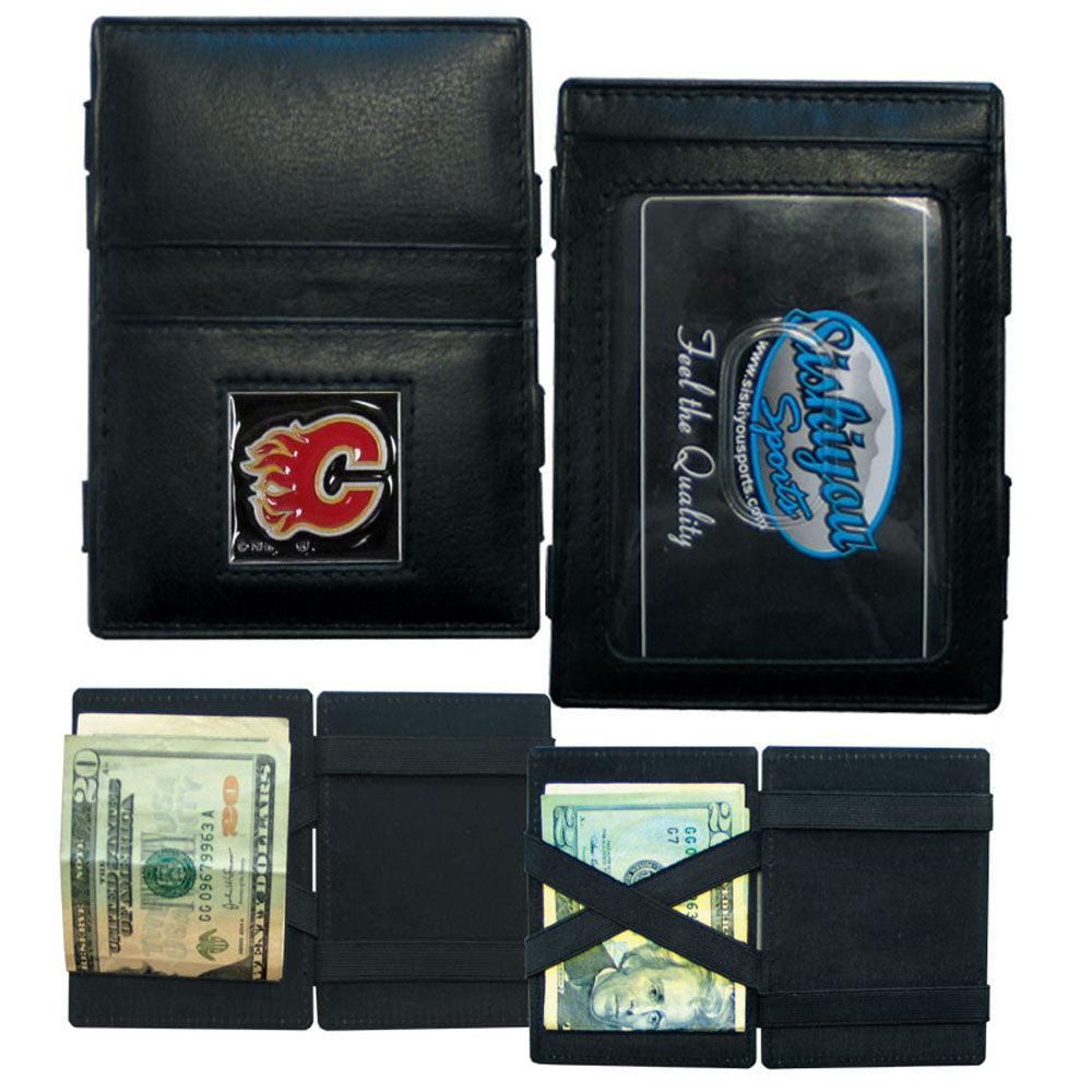 Calgary Flames® Leather Jacob's Ladder Wallet - Siskiyou Buckle