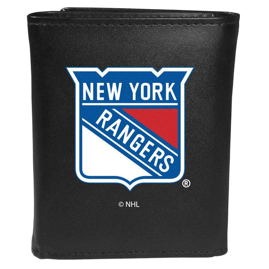 New York Rangers® Leather Tri-fold Wallet, Large Logo - Flyclothing LLC