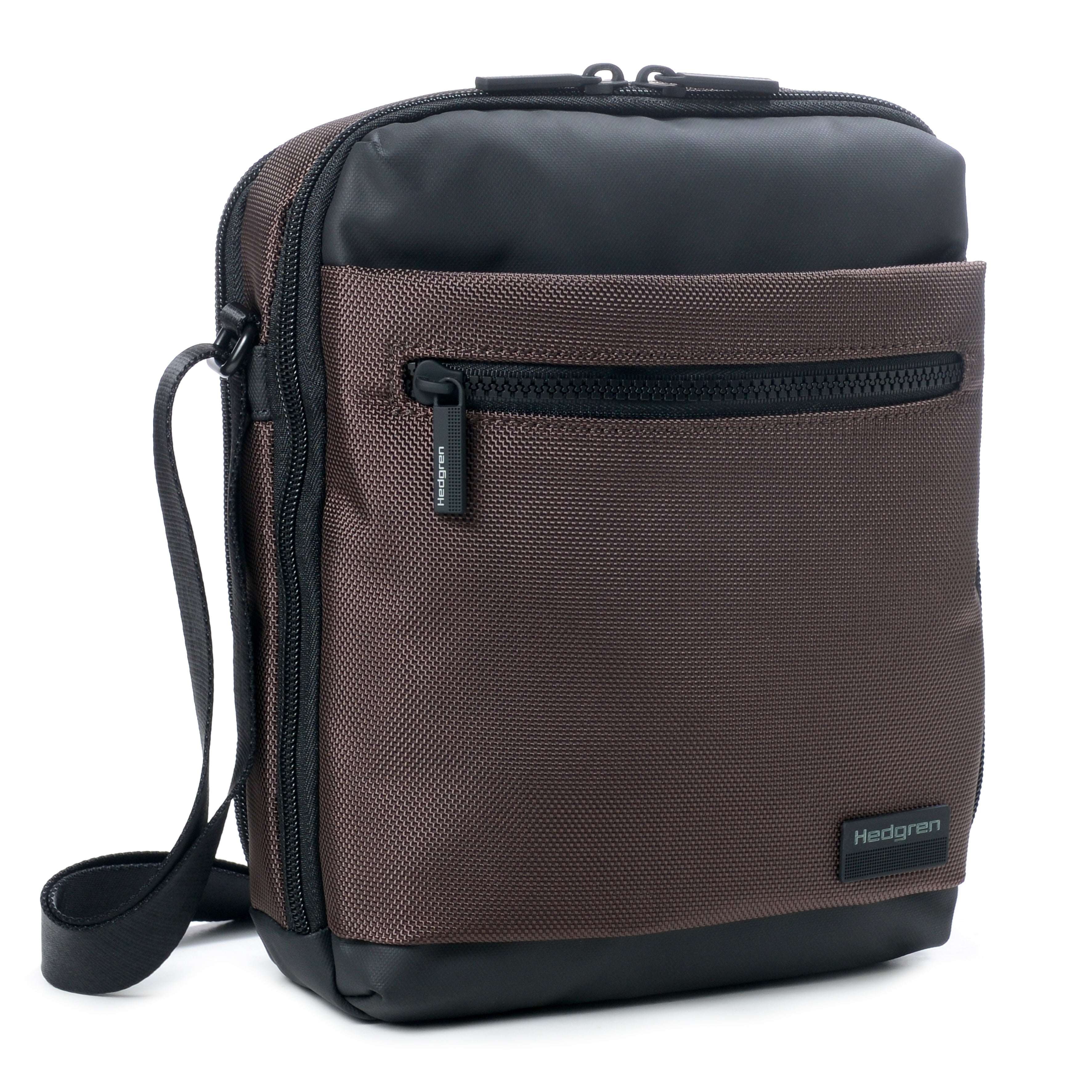 Hedgren Inc Vertical Crossbody Uptown Brown