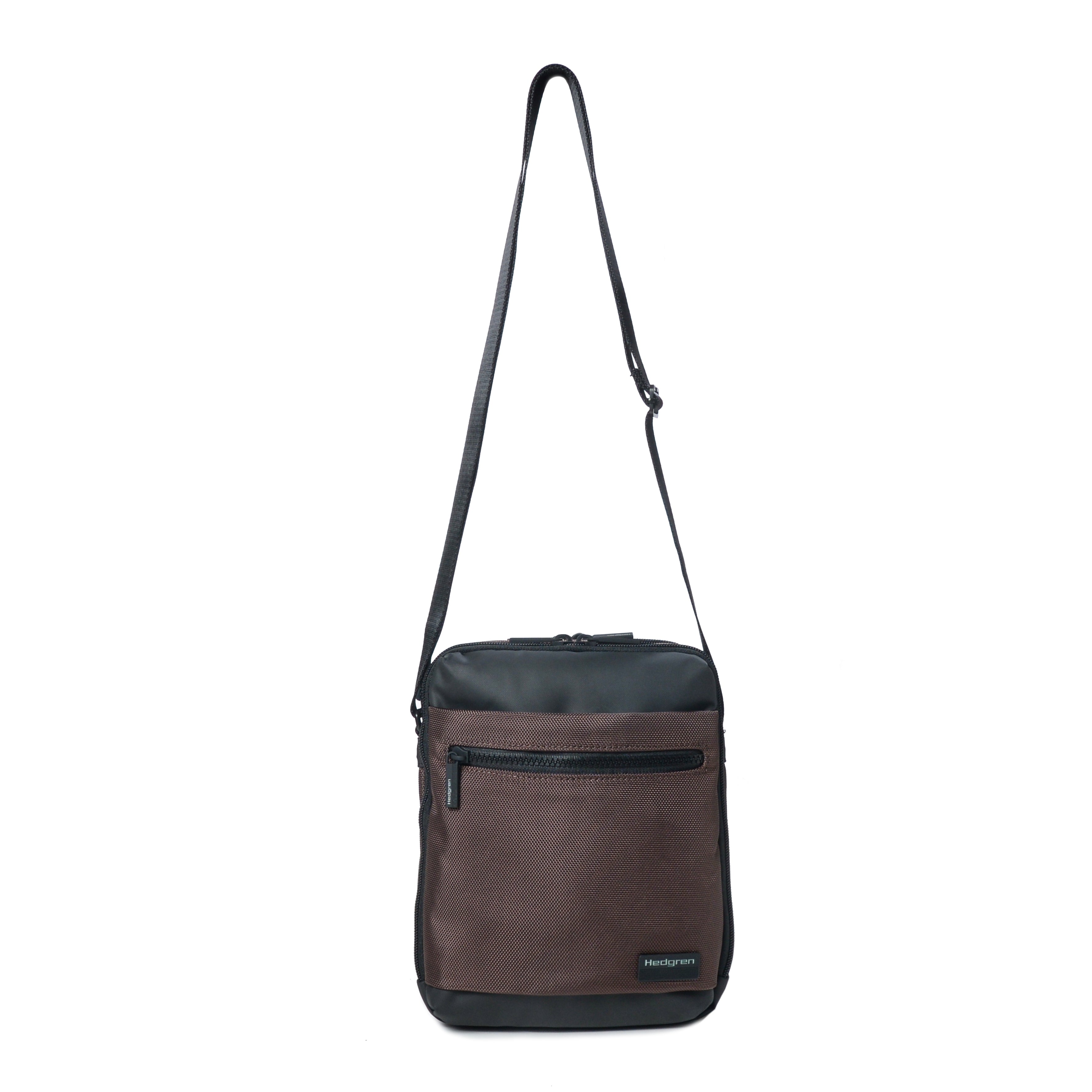 Hedgren Inc Vertical Crossbody Uptown Brown