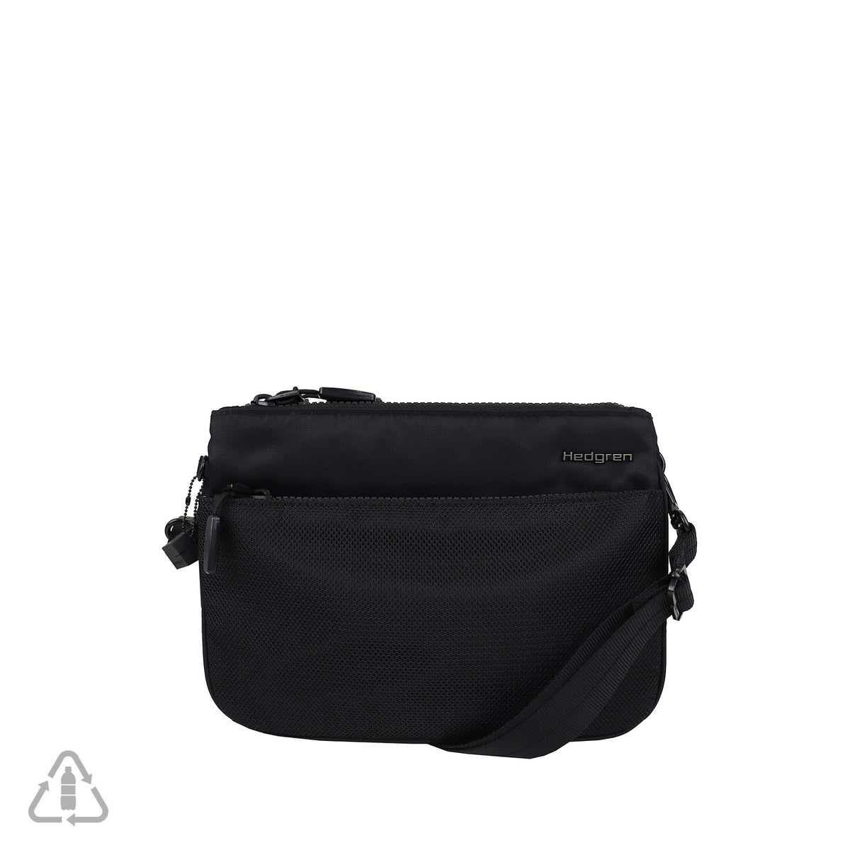 Hedgren Peak  Sustainably Made Crossbody Black