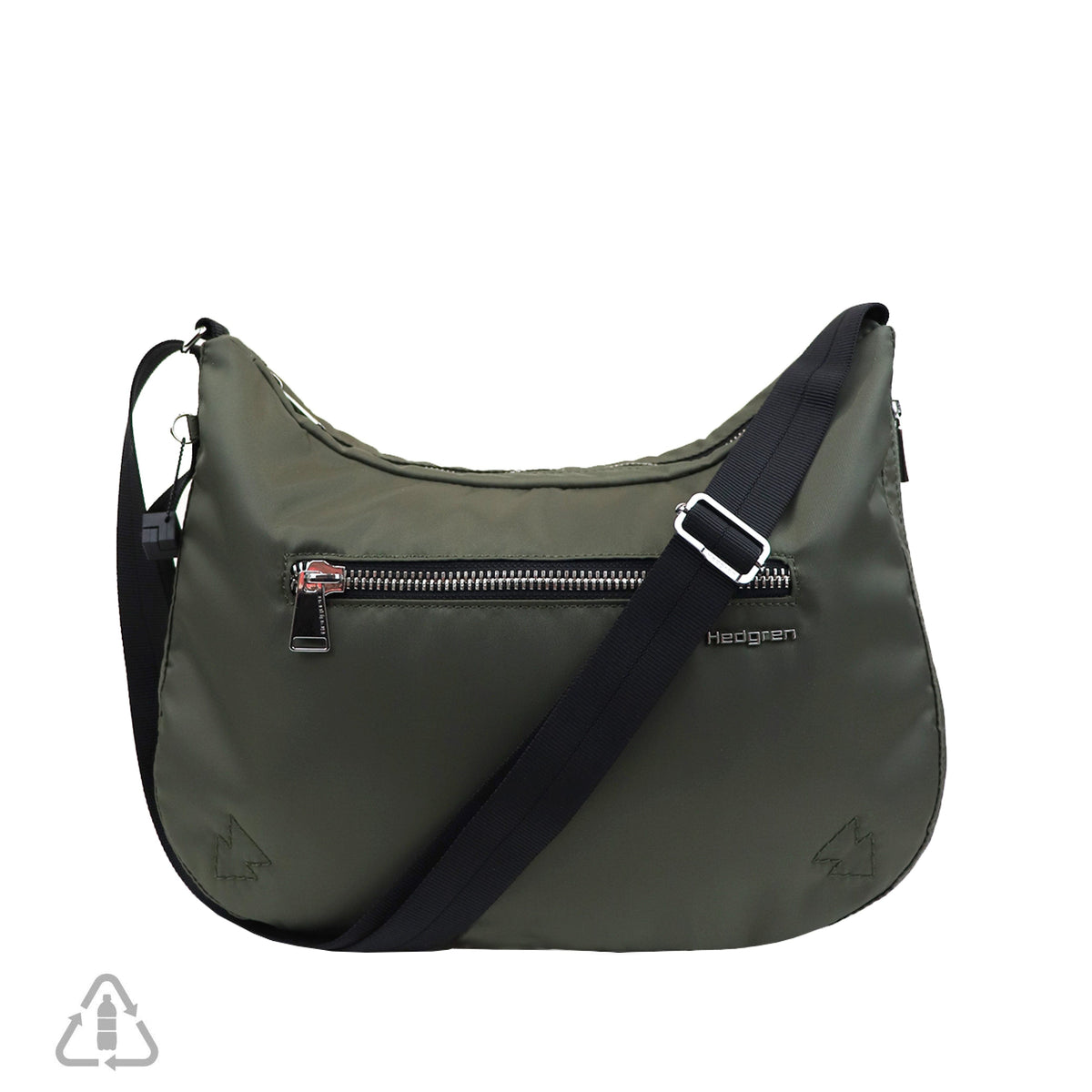 Hedgren Ann Sustainably Made Expandable Hobo Olive Night - Hedgren