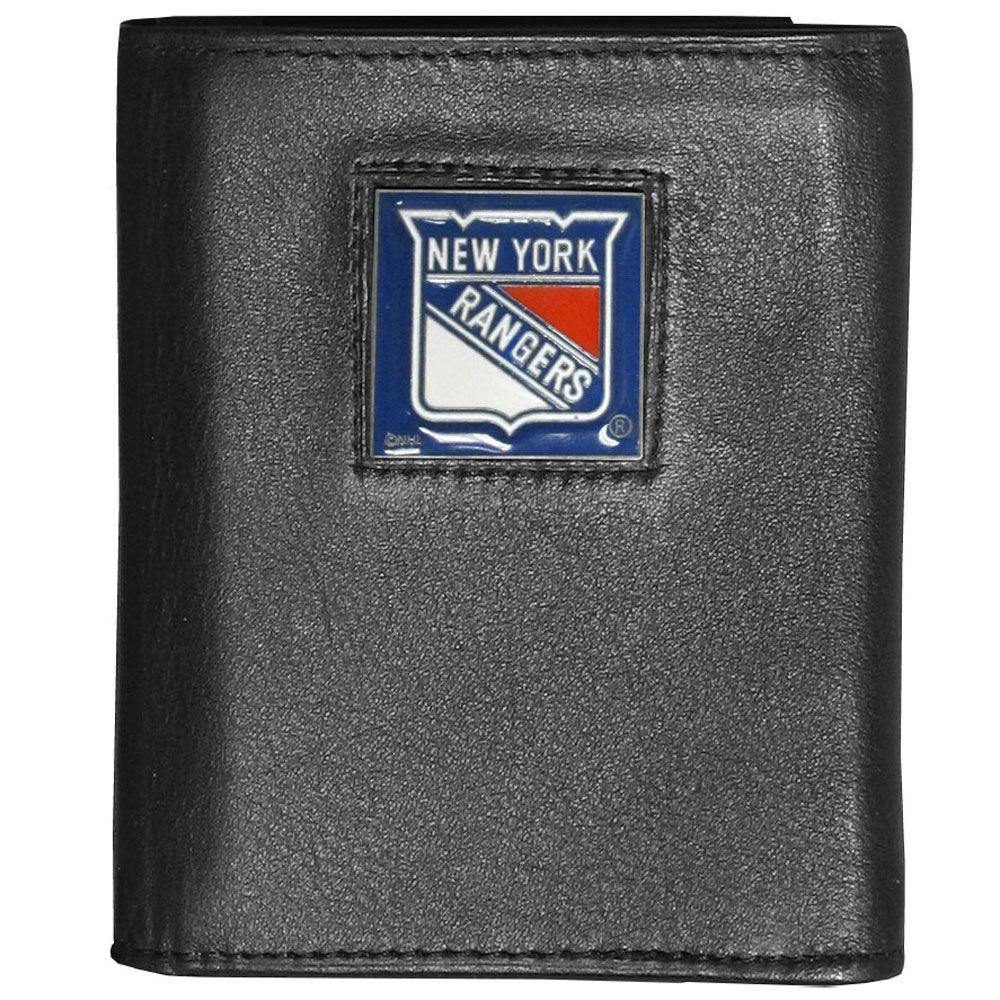 New York Rangers® Deluxe Leather Tri-fold Wallet Packaged in Gift Box - Flyclothing LLC