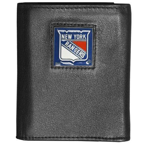 New York Rangers® Deluxe Leather Tri-fold Wallet - Siskiyou Buckle