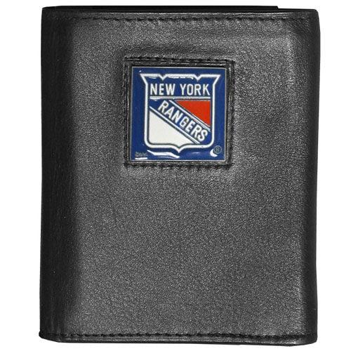 New York Rangers® Deluxe Leather Tri-fold Wallet - Flyclothing LLC