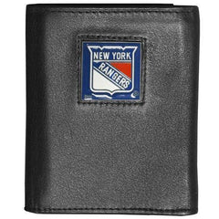 New York Rangers® Deluxe Leather Tri-fold Wallet - Siskiyou Buckle