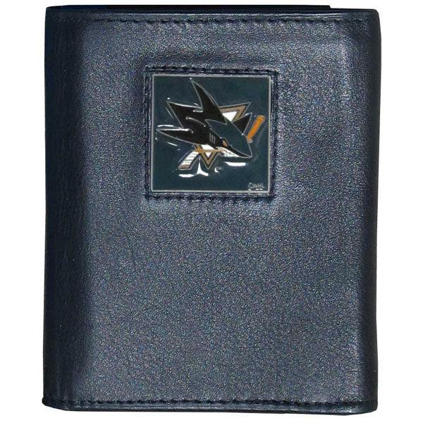 San Jose Sharks® Leather Tri-fold Wallet - Flyclothing LLC