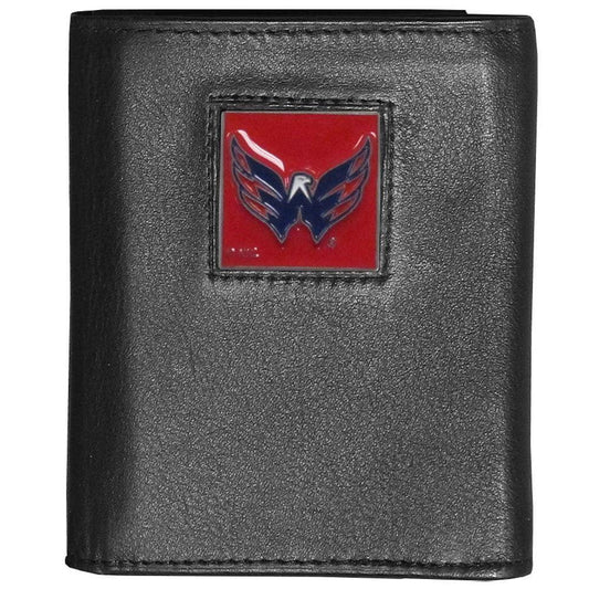 Washington Capitals® Deluxe Leather Tri-fold Wallet - Flyclothing LLC