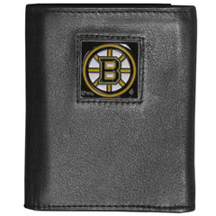 Boston Bruins® Deluxe Leather Tri-fold Wallet - Siskiyou Buckle