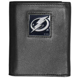 Tampa Bay Lightning® Deluxe Leather Tri-fold Wallet Packaged in Gift Box - Flyclothing LLC