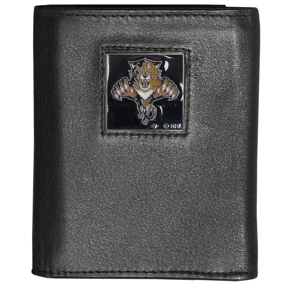 Florida Panthers® Deluxe Leather Tri-fold Wallet Packaged in Gift Box - Flyclothing LLC