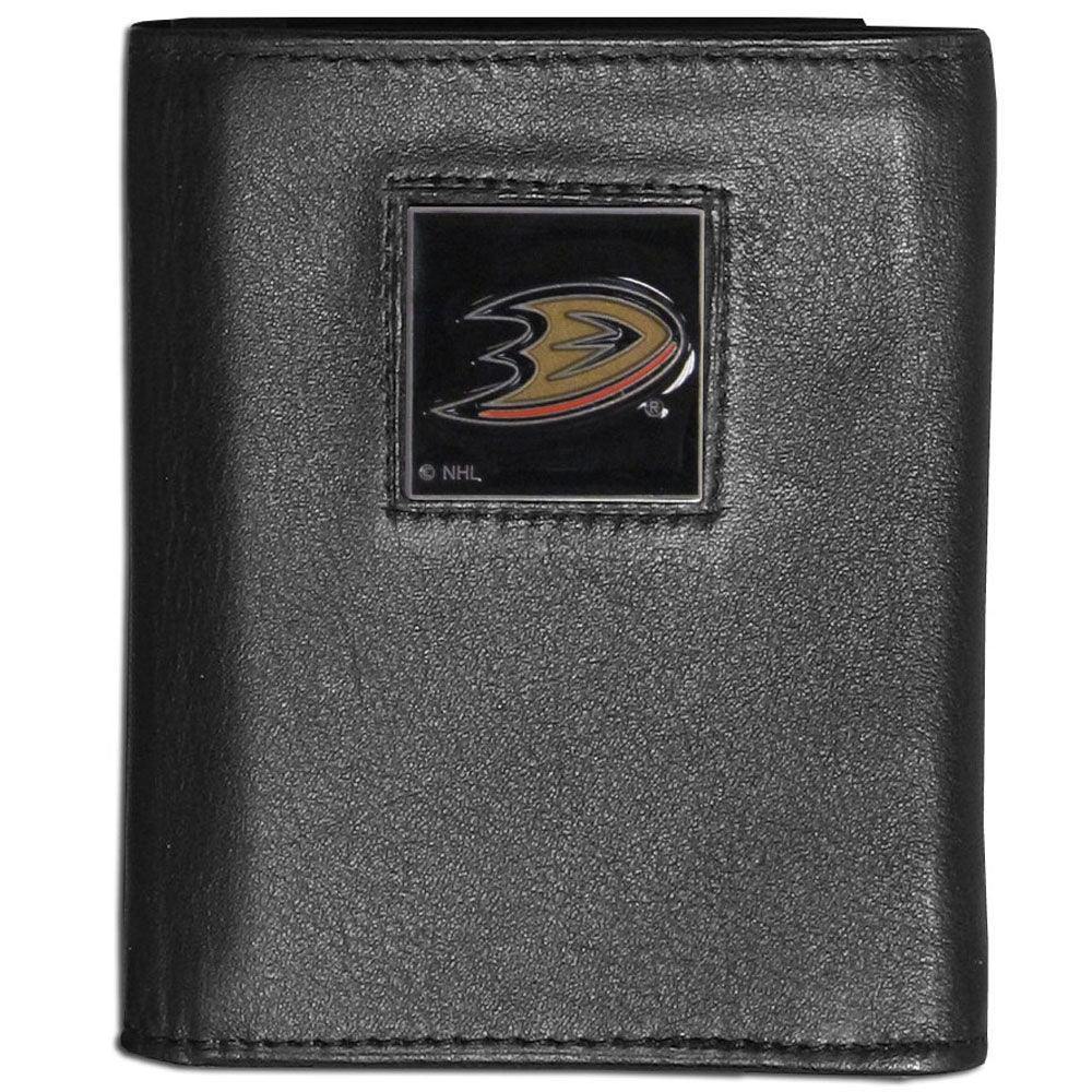 Anaheim Ducks® Leather Tri-fold Wallet - Flyclothing LLC