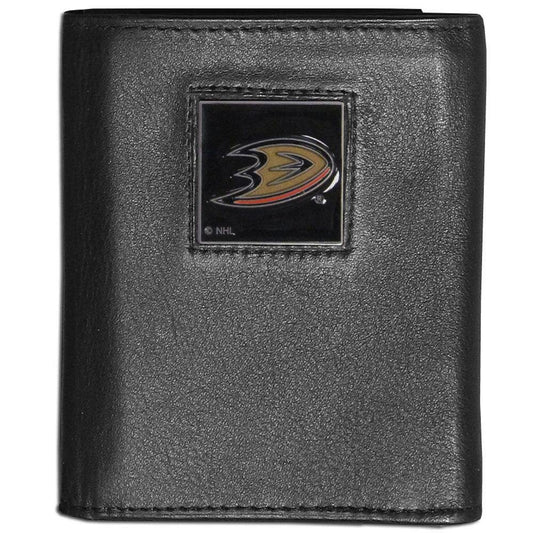 Anaheim Ducks® Leather Tri-fold Wallet - Flyclothing LLC