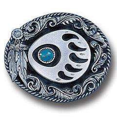 Grizzly Claw (Diamond Cut) Enameled Belt Buckle - Siskiyou Buckle