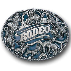 Rodeo Rope Border Enameled Belt Buckle - Flyclothing LLC