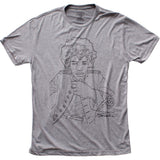 Jimi Hendrix Line Art fitted tri-blend tee - Flyclothing LLC