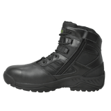 AdTec Men's 6" Full Grain Polishable Leather Side Zipper Tactical Boot Black - Flyclothing LLC