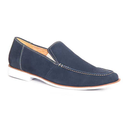 Sandro Moscoloni Men's Double Gore Moccasin Toe Slipon Kevin Navy - Flyclothing LLC