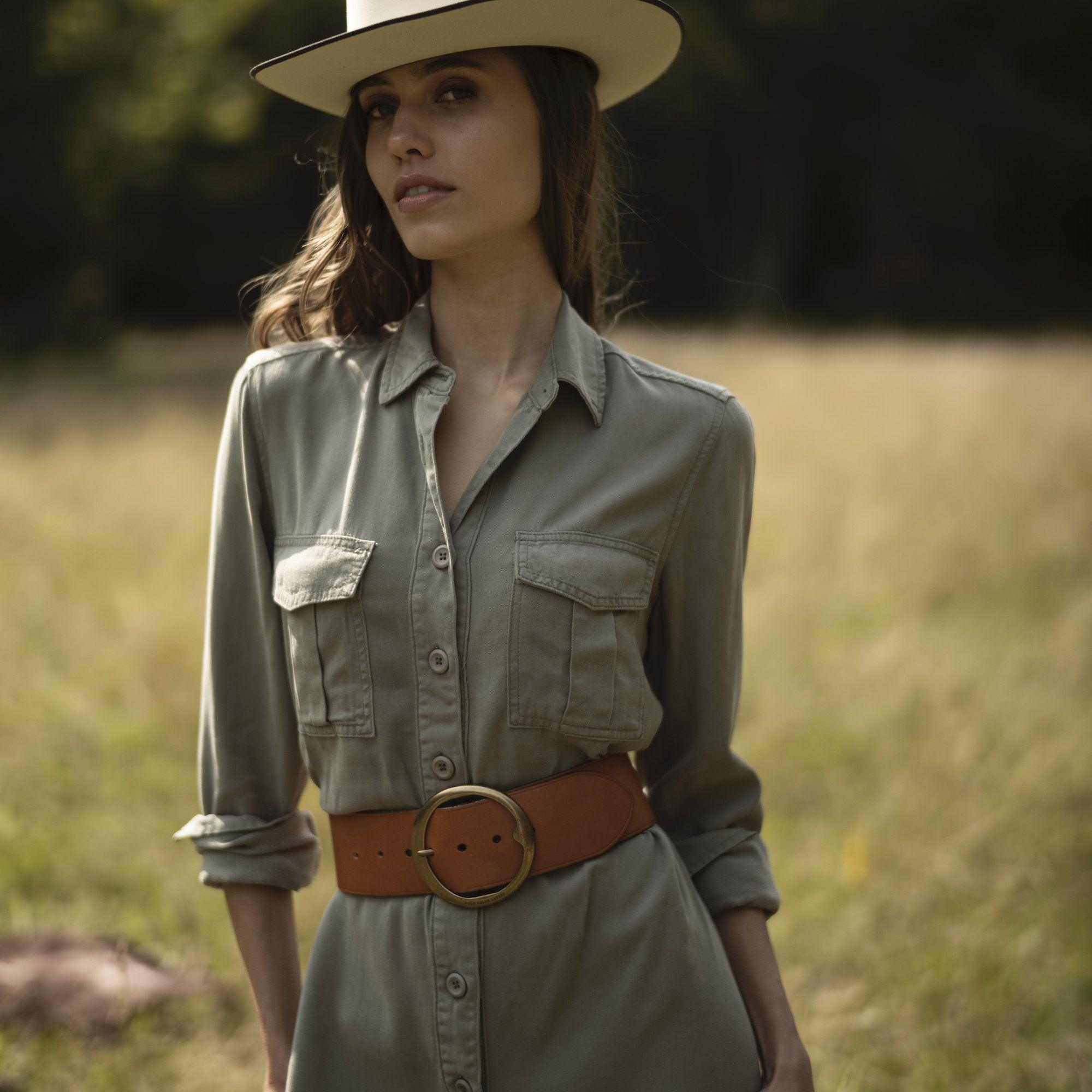 Stetson Army Green Twill Shirt Dress - Flyclothing LLC