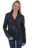 Scully BLACK BELTED MC JACKET - Flyclothing LLC