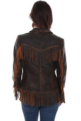 Scully BROWN STUDDED/FRINGE JACKET - Flyclothing LLC