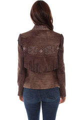 Scully CHOCOLATE BEADED/FRINGE JACKET - Flyclothing LLC