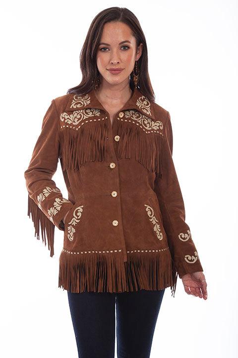 Scully CINNAMON FRINGE/EMBRO JACKET - Flyclothing LLC