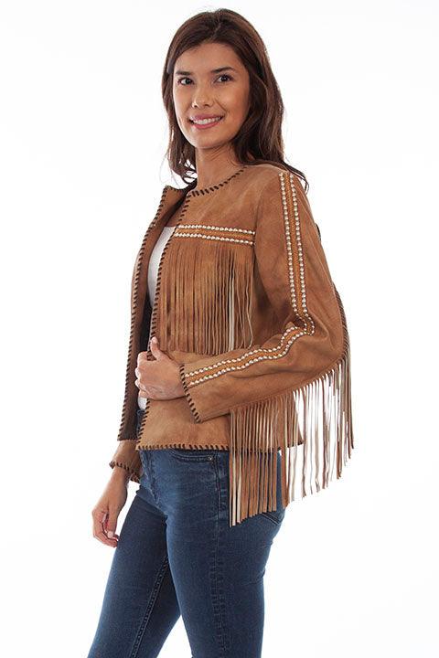 Scully BUCKSKIN BOAR SUEDE FRINGE/STUDDED JACKET - Flyclothing LLC