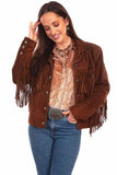 Scully Leather 100% Leather Cafe Brown Fringe/Lacing Jacket - Flyclothing LLC