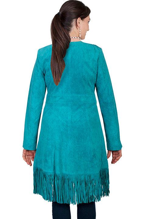 Scully DK TURQ FRINGE LONG COAT - Flyclothing LLC