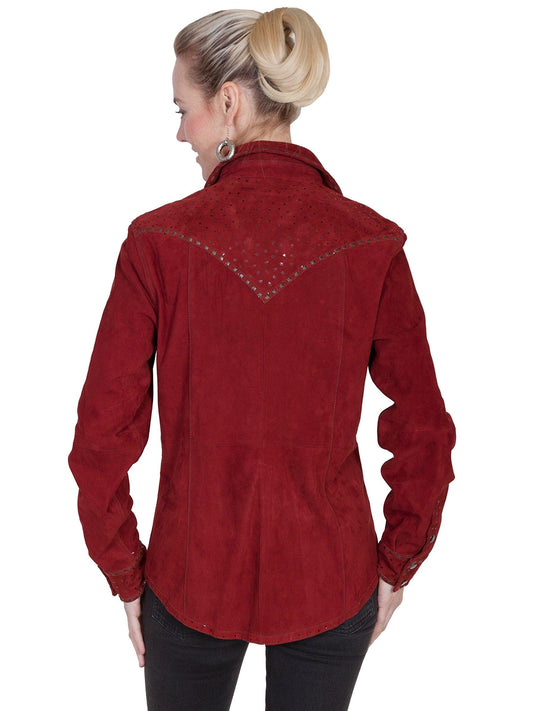 Scully CRANBERRY STAR PRINTED YOKE JKT - Flyclothing LLC