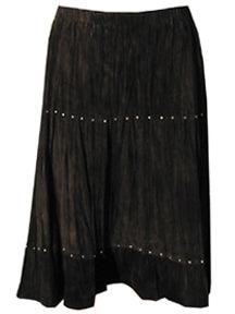 Scully BLACK BOAR SUEDE BROOMSTICK SKIRT 26" LENGTH - Flyclothing LLC