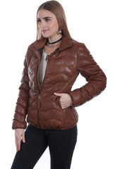 Scully COGNAC SOFT LAMB RIBBED JACKET - Flyclothing LLC