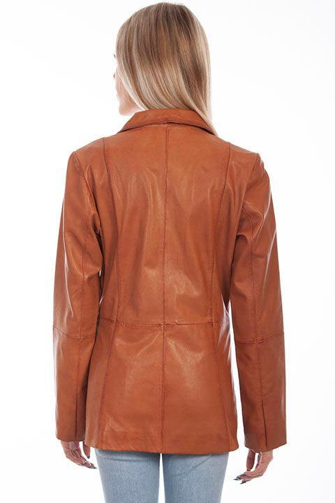 Scully COGNAC SOFT LAMB LADIES BLAZER - Flyclothing LLC