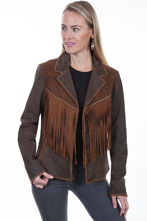 Scully Leather Brown Lamb Suede Ladies Womens Jacket - Flyclothing LLC