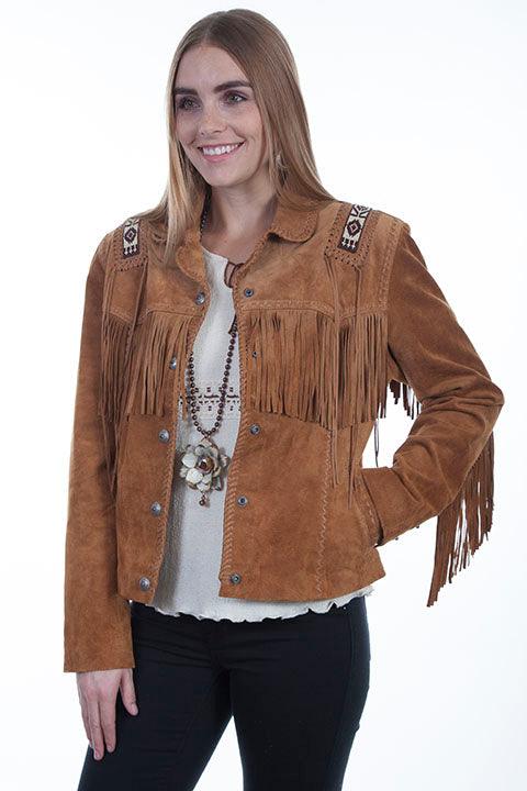 Scully BOURBON BOAR SUEDE BEADED/FRINGE JKT - Flyclothing LLC