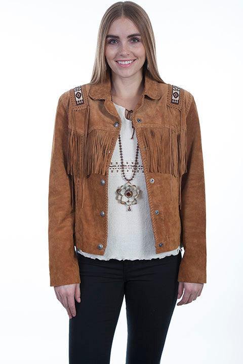 Scully BOURBON BOAR SUEDE BEADED/FRINGE JKT - Flyclothing LLC