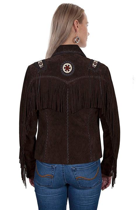 Scully EXPRESSO BOAR SUEDE BEADED/FRINGE JKT - Flyclothing LLC