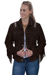 Scully EXPRESSO BOAR SUEDE BEADED/FRINGE JKT - Flyclothing LLC