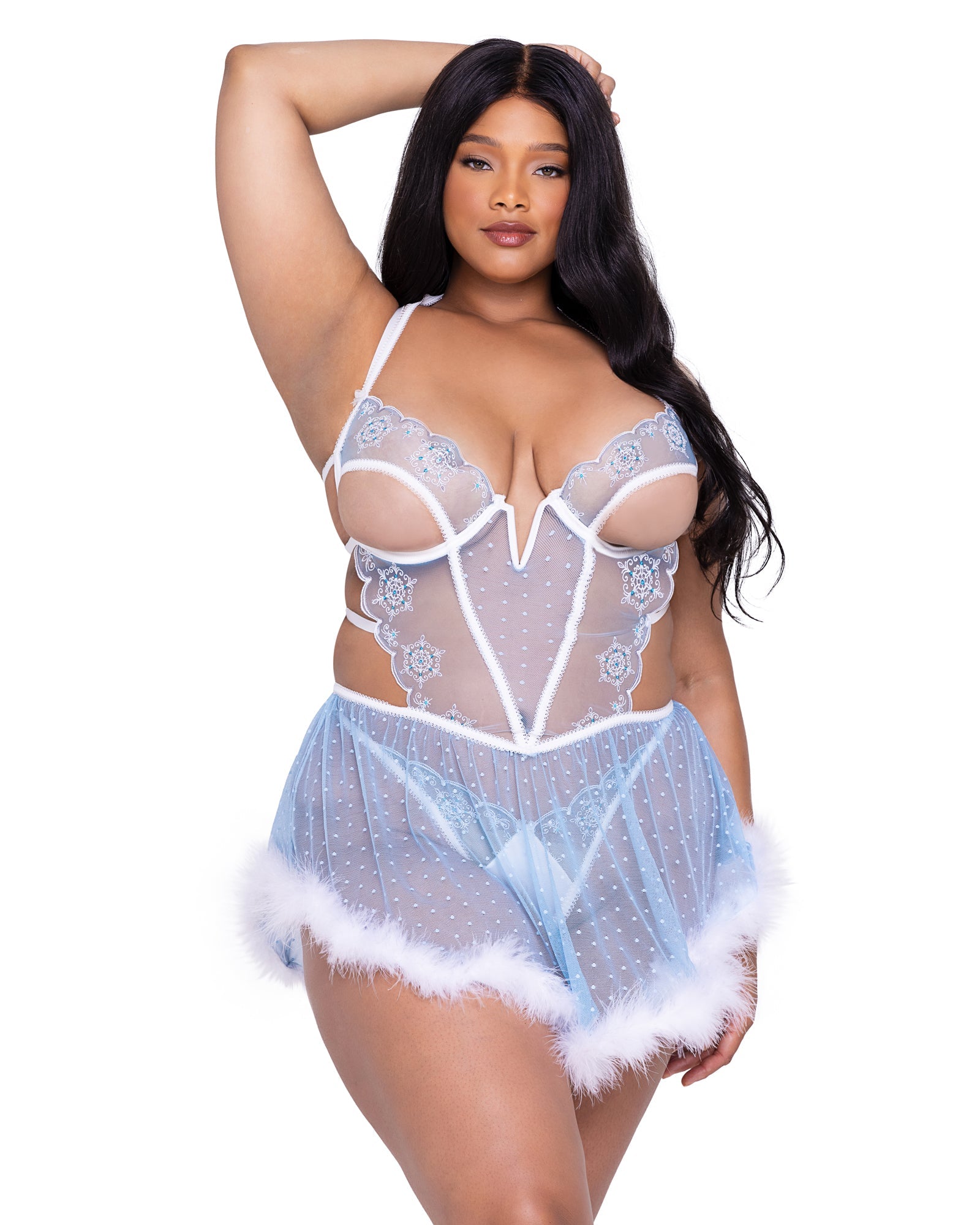 Dallas Cowboys Lace Babydoll Lingerie Set Cowboys Lingerie 